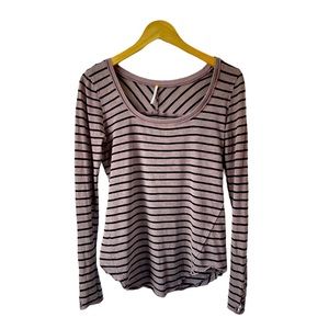 Free People Striped Long Sleeve Boho Shirt S